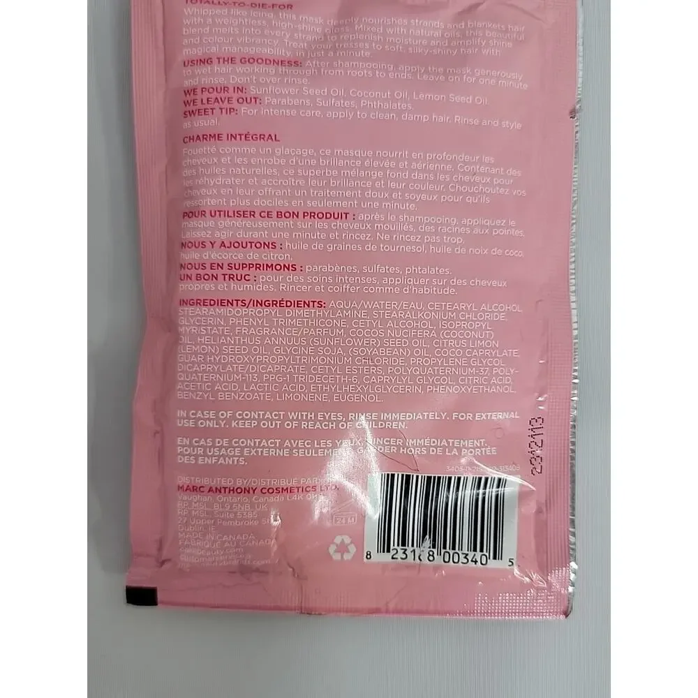 Cake Beauty Top Coat One Minute High Shine Deep Conditioner Hair Mask 3 Pack Lot